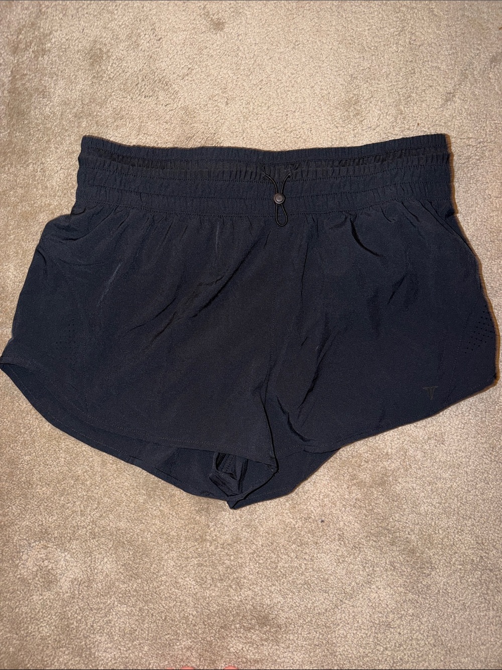 Black running shorts